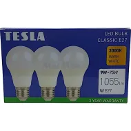 LED žárovka E27 Tesla BL270930-3PACK 230V 9W 1055lm 3000K 3ks