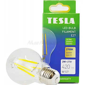 LED žárovka E27 FILAMENT Tesla BL270227-A1 230V 2W 420lm 2700K