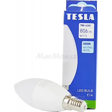 LED žárovka E14 candle Tesla CL140740-1 230V 7W 806lm 4000K