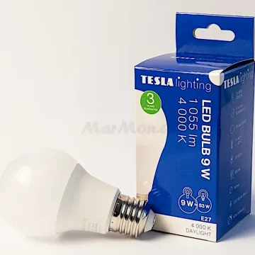 LED žárovka E27 Tesla BL270940-1 230V 9W 1055lm 4000K