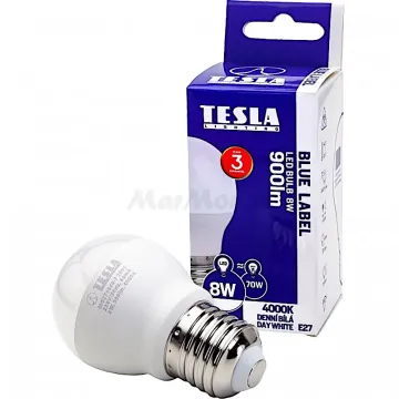 LED žárovka E27 MiniGlobe Tesla MG270840-7 230V 8W 900lm 4000K