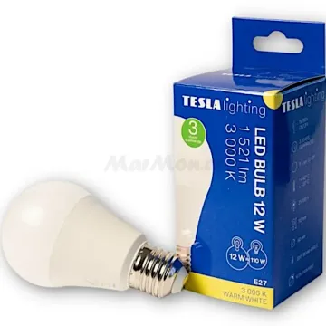 LED žárovka E27 Tesla BL271230-1 230V 12W 1521lm 3000K