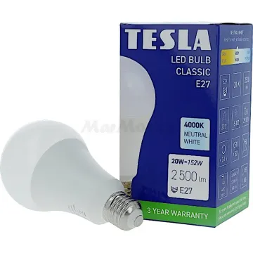 LED žárovka E27 Tesla BL272040-8 230V 20W 2500lm 4000K